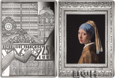 «GIRL WITH A PEARL EARRING Vermeer Masterpieces Of The Museum Colored 12 Kg Кило Серебро Монета 250€ Евро Франция 2021».jpg