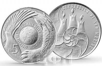 «Brilliant uncirculated divisional coin set 2021 with a 5 euro silver uncirculated coin dedicated to the “International day for biological diversity”».jpg