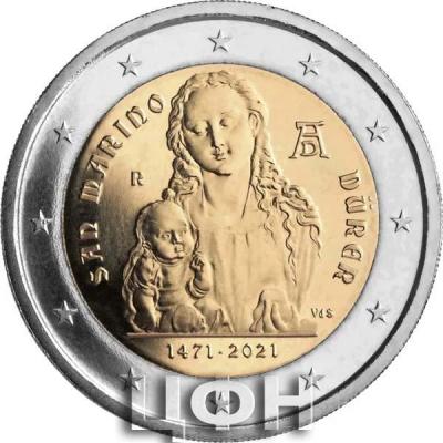 «Монета 2 евро Сан-Марино -Альбрехт Дюрер».jpg