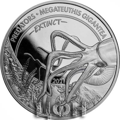 «2021 Dem. Rep. of Congo Silver Extinct Predators Squid».jpg