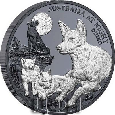 «DINGO Australia at Night 1 Oz Silver Coin 1$ Niue 2021».jpg