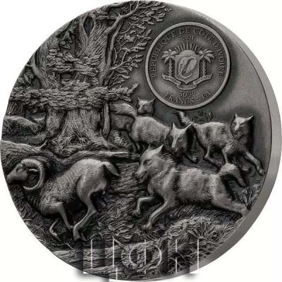 «5.000 Francs Elfenbeinküste Predators Wolf 2021».JPG