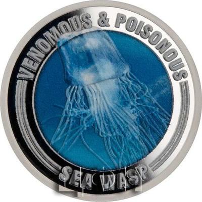 «1 Dollar Samoa 2022»  «SEA WASP» (Медуза - Морская Оса)».jpg