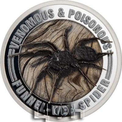 «1 Dollar Samoa 2022» «FUNNEL - WEB SPIDER» (Cиднейский лейкопаутинный паук)».jpg