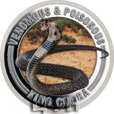 «1 Dollar Samoa 2022» «KING COBRA» (Королевская кобра).jpg