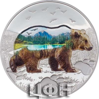 «1000 Togrog Mongolia 2021 BEAR Into The Wild 2 Oz Silver Coin».jpg