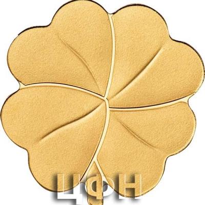 «1$ Palau GOLDEN CLOVER SHAPE Four Leaf Gold Coin».jpg