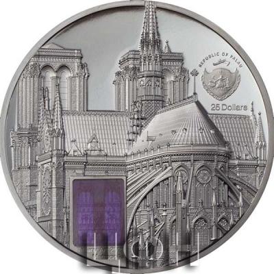 «NOTRE DAME DE PARIS Tiffany Art 5 Oz Silver Coin 25$ Palau 2021.».jpg