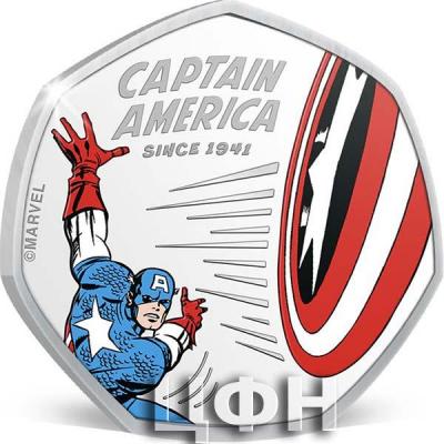 «25 Cents 2021 Cook Islands» «The Shield Silver Plated Coin».jpg