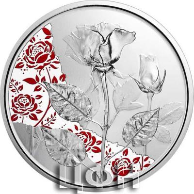 «10 Euro ROSE Language Of Love ½ Oz Silver Coin 10€ Euro Austria 2021 Proof.».JPG