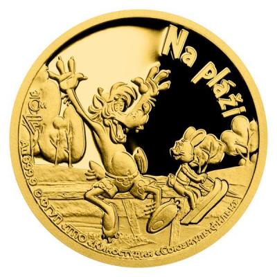 «Zlatá mince Jen počkej! - Na pláži proof».jpg