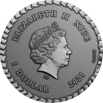 «1 Dollar PRINCESS AND THE PEA Fairy Tales 1 Oz Silver Coin 1$ Niue 2021 Antique Finish.».jpg