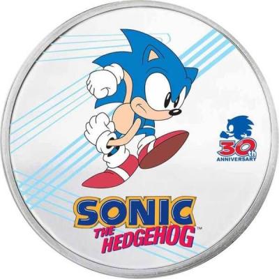 «2 Dollars HEDGEHOG Sonic Colorized 30th Anniversary 1 Oz Silver Coin 2$ Niue 2021 BU-Brilliant Uncirculated».jpg
