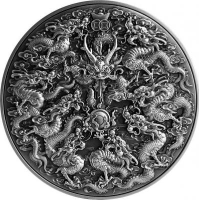 «25 Dollars NINE SONS OF THE DRAGON KING 5 Oz Silver Coin 25$ Tokelau 2022 Antique Finish».jpg