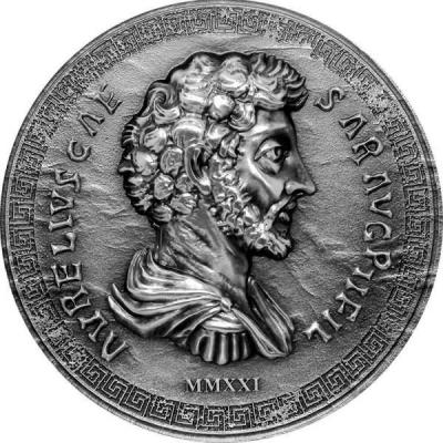 «5 Dollars MARCUS AURELIUS Roman Empire 1 Oz Silver Coin 5$ Cook Islands 2021 Antique Finish».JPG