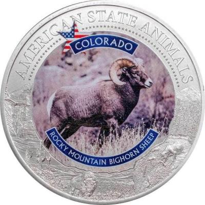 «5 Dollars COLORADO ROCKY MOUNTAIN BIGHORN SHEEP Graded MS70 American State Animals 1 Oz Silver Coin 5$ Cook Islands 2021 Proof».jpg