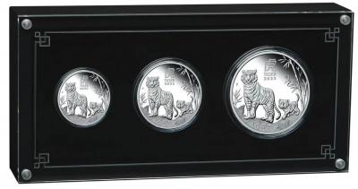 «Australian Lunar Series III 2022 Year of the Tiger Silver Proof Three-Coin Set» .jpg