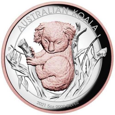 «2021 5oz Silver Proof High Relief Gilded Coin Australian Koala».jpg