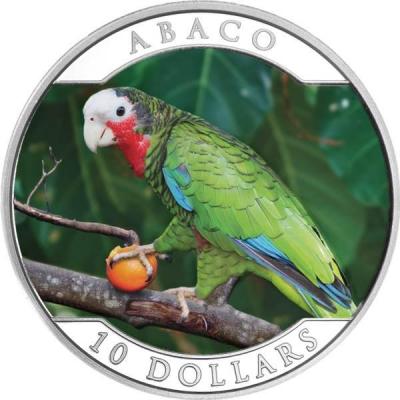 «2021 $10 Silver Proof Coin, Islands of The Bahamas Series Abaco Parrot.».jpg