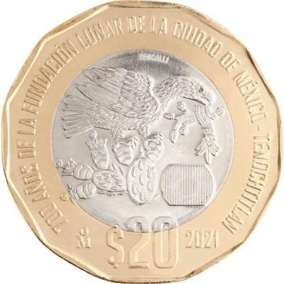 «ESTADOS UNIDOS MEXICANOS»«700th anniversary of the lunar foundation of the city of Mexico-Tenochtitlan».jpg