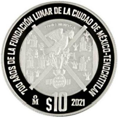«ESTADOS UNIDOS MEXICANOS» «700th anniversary of the lunar foundation of the city of Mexico-Tenochtitlan».jpg