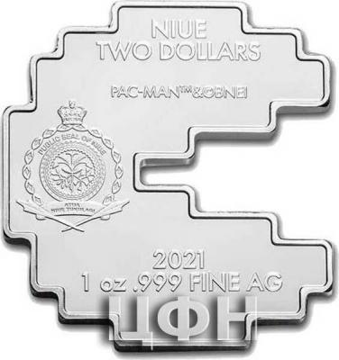 «2 Dollars PACMAN 1 Oz Coloured Silver Coin 2$ Niue 2021 BU-Brilliant Uncirculated».jpg