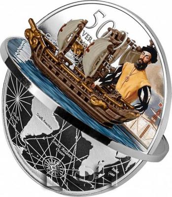 «FERDINAND MAGELLAN 3D Shape 500th Anniversary 2 Oz Silver Coin 5$ Niue 2021» (5).jpg
