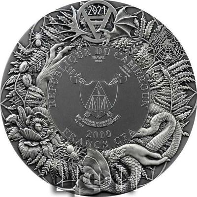 «CAMEROON RUSALKA SLAVIC BESTIARY 3 OZ SILVER COIN 2000 FRANCS  2021.».jpg