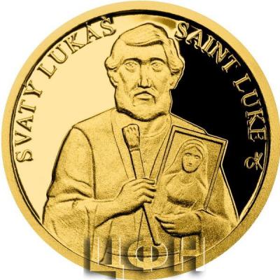 «5$ Niue 2021 Gold coin Patrons - St. Lucas proof».jpg