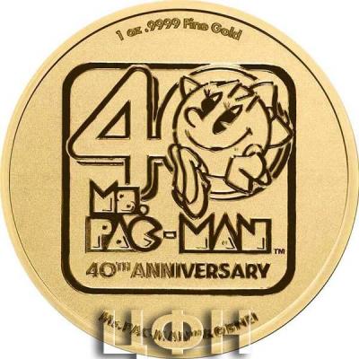«250 Dollars MS PACMAN 40th Anniversary 1 Oz Gold Coin 250$ Niue 2021 BU-Brilliant Uncirculated».jpg
