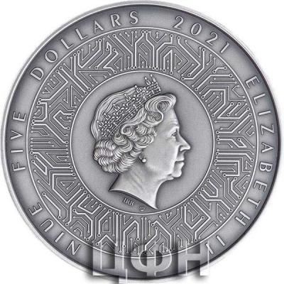 «5 Dollars MICROCHIP 50th Anniversary 2 Oz Silver Coin 5$ Niue 2021 Antique Finish.».jpg