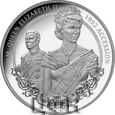 «5 Dollars QUEEN ELIZABETH II ACCESSION 1 Oz Silver Coin 5$ Tokelau 2022 Proof.».jpg