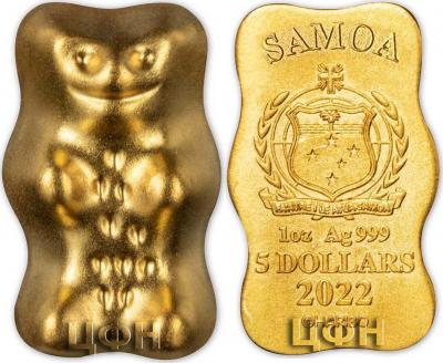 «5 Dollars HARIBO GOLDBEAR 3D Shaped 1 Oz Silver Coin 5$ Samoa 2022 Prooflike».jpg