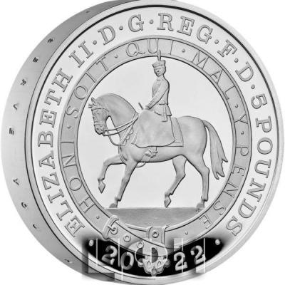 «The Platinum Jubilee of Her Majesty The Queen 2022 UK £5 Platinum Proof Piedfort Coin.».jpg