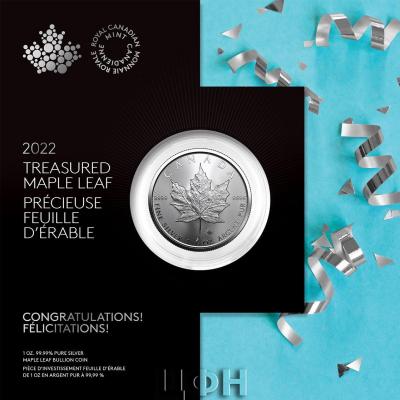 «1 oz. 99.99% Pure Silver Coin - Treasured Silver Maple Leaf - Congratulations  (2022)».jpg