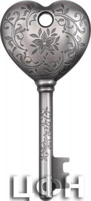 «KEY TO MY HEART Ключ к моему сердцу 1 Oz Серебро Монета 5$ Cook Islands 2022».jpg