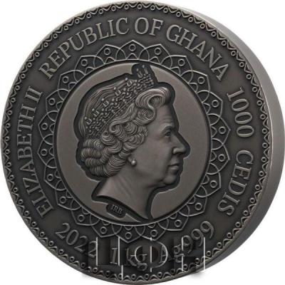 «TIGER Mandala Art 1 Kg Kilo Silver Coin 1000 Cedis Ghana 2022 Antique Finish.».jpg