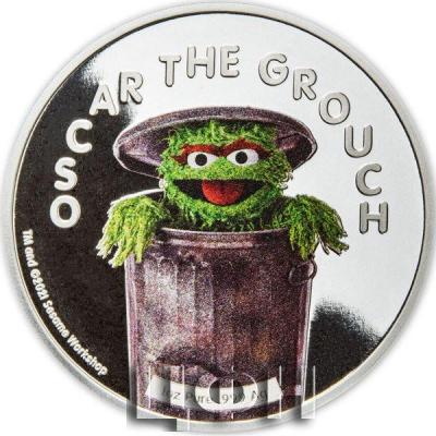 «5 Dollars OSCAR THE GROUCH Sesame Street 1 Oz Silver Coin 5$ Samoa 2022 Proof.».jpg