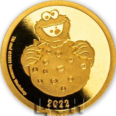 «$50 Tala COOKIE THE MONSTER Sesame Street Gold Coin 50$ Tala Samoa 2022 Proof».jpg