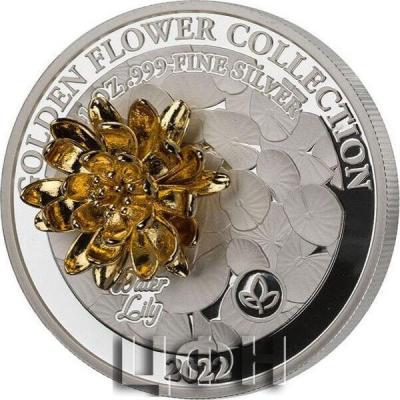 «5 Dollars WATER LILY Golden Flower Collection 1 Oz Silver Coin 5$ Samoa 2022 Proof».jpg