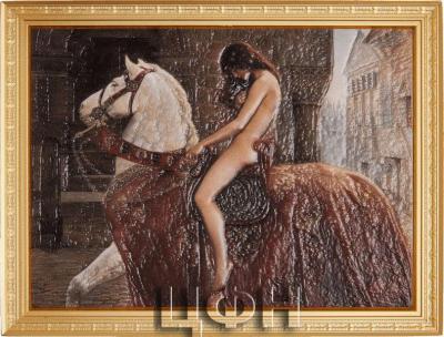 «LADY GODIVA John Collier 2 Oz Серебро Монета 10000 Франков Чад 2022.».jpg