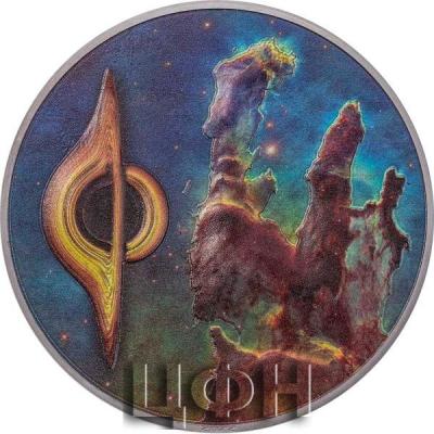 «PILLARS OF CREATION AND BLACK HOLE Final Frontier 3 Oz Silver Coin 20$ Palau 2022.».jpg