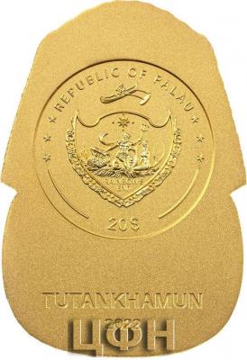 «TUTANKHAMUN’S MASK Egyptian Art Shaped 3 Oz Silver Coin 20$ Palau 2022».jpg