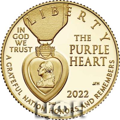 «National Purple Heart Hall of Honor 2022 Proof Five-Dollar Gold Coin.».jpg