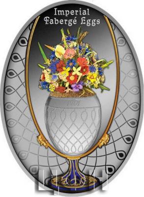 «1 Dollar EGG WITH A BOUQUET OF WILDFLOWERS Faberge Silver Coin 1$ Niue 2021 Proof».JPG
