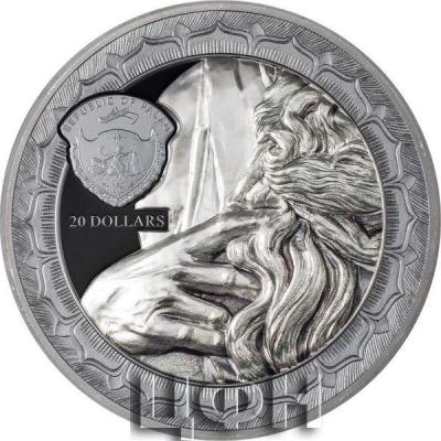 «MOSES Eternal Sculptures II Серебряная монета 3 унции 20$ Палау 2022.».jpg