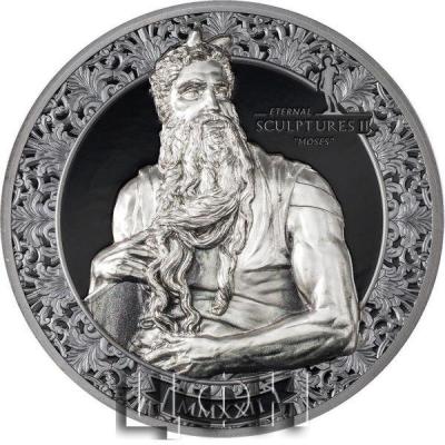 «MOSES Eternal Sculptures II Серебряная монета 3 унции 20$ Палау 2022».jpg