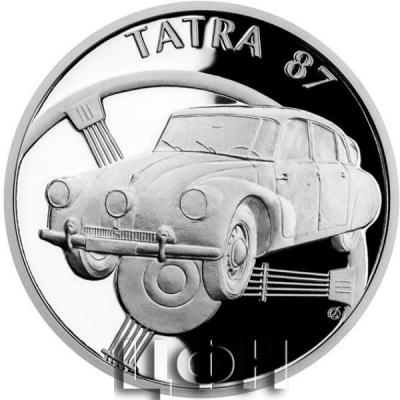 «Stříbrná mince Na kolech - Osobní automobil Tatra 87 proof».jpg