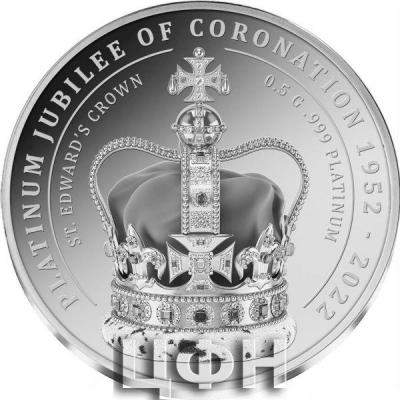 «1 Dollar PLATINUM JUBILEE OF CORONATION Platinum Coin 1$ Fiji 2022 Proof».jpg