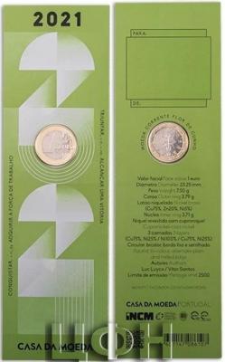 «Portugal original bookmark 1 Euro 2021 FDC».jpg